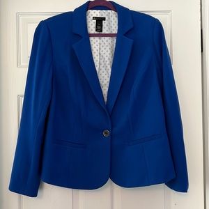 Lane Bryant Blue Cotton Blazer